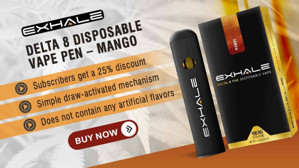 delta 8 disposable vape pen mango exhale wellness