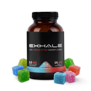 exhale wellness cbd + thc gummies cubes
