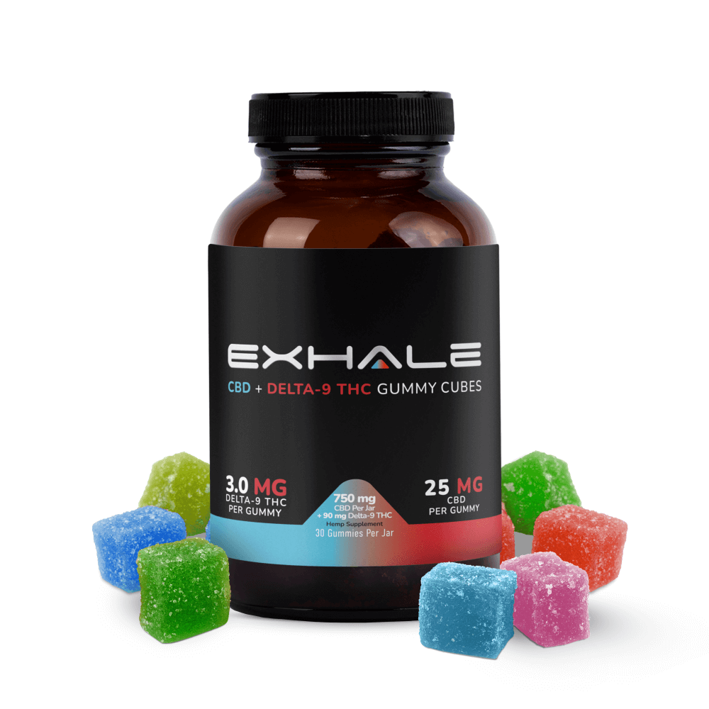exhale wellness cbd + thc gummies cubes exhale wellness cbd + thc gummies cubes