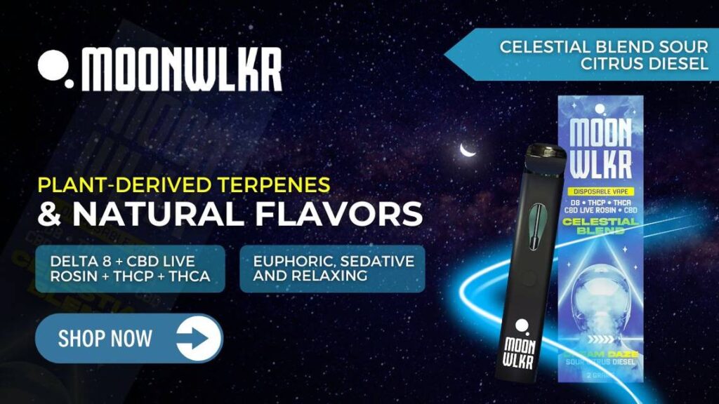 Best Delta-8 Disposables moonwlkr celestial blend sour citrus diesel