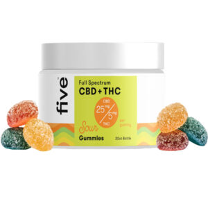 full spectrum cbd + thc gummies – five